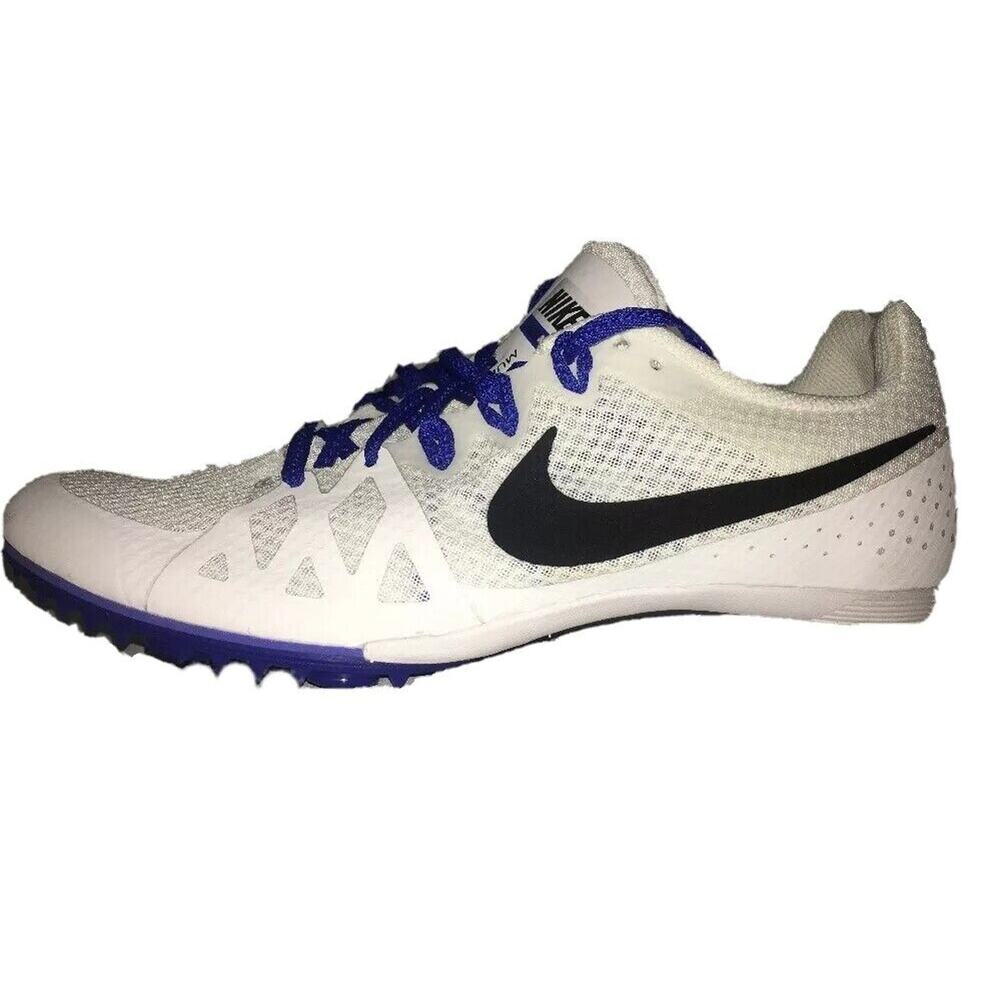 Nike Rival M Track & Field Spikes 806559-100 White Size 12 fits small no spikes